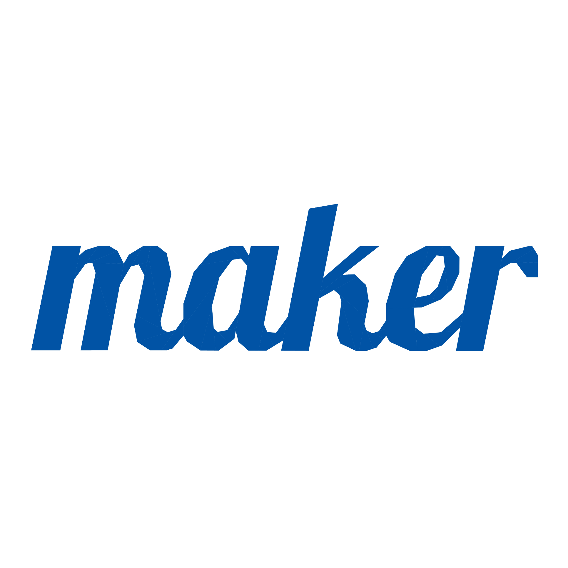 maker in script paper pieced pattern